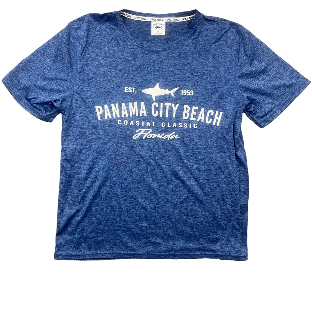 Spicy Tuna‎ T Shirt Medium Short Sleeve Blue 100% Polyester